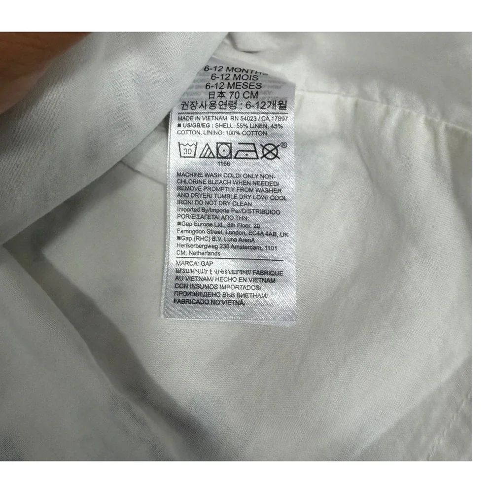 Baby Gap First Favorites 6-12M Safari Toile Gauze Top and Bloomer Set Blue White